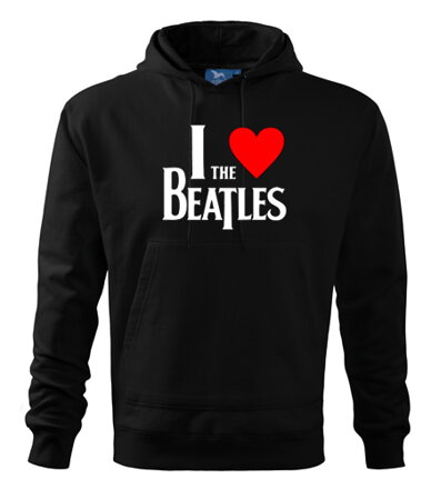 Mikina THE BEATLES love s kapucňou